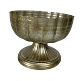 Maxbell Metal Vase Vintage Table Centerpiece Footed Bowl Vase for Wedding Home Party 20x16cm