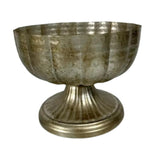 Maxbell Metal Vase Vintage Table Centerpiece Footed Bowl Vase for Wedding Home Party 20x16cm