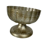 Maxbell Metal Vase Vintage Table Centerpiece Footed Bowl Vase for Wedding Home Party 20x16cm