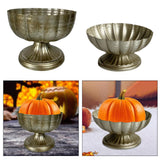 Maxbell Metal Vase Vintage Table Centerpiece Footed Bowl Vase for Wedding Home Party 20x16cm