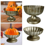 Maxbell Metal Vase Vintage Table Centerpiece Footed Bowl Vase for Wedding Home Party 20x16cm