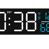 Maxbell Digital Alarm Clock Modern Digital Clock for Dining Room Classroom Farmhouse White