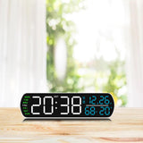 Maxbell Digital Alarm Clock Modern Digital Clock for Dining Room Classroom Farmhouse White