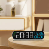 Maxbell Digital Alarm Clock Modern Digital Clock for Dining Room Classroom Farmhouse White