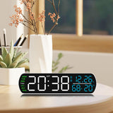 Maxbell Digital Alarm Clock Modern Digital Clock for Dining Room Classroom Farmhouse White