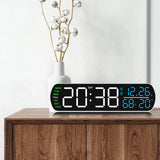Maxbell Digital Alarm Clock Modern Digital Clock for Dining Room Classroom Farmhouse White