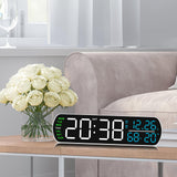 Maxbell Digital Alarm Clock Modern Digital Clock for Dining Room Classroom Farmhouse White