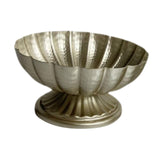 Maxbell Metal Vase Vintage Table Centerpiece Footed Bowl Vase for Wedding Home Party 18x10cm