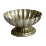 Maxbell Metal Vase Vintage Table Centerpiece Footed Bowl Vase for Wedding Home Party 18x10cm