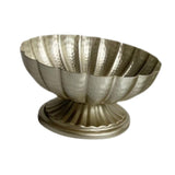 Maxbell Metal Vase Vintage Table Centerpiece Footed Bowl Vase for Wedding Home Party 18x10cm