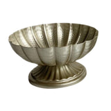Maxbell Metal Vase Vintage Table Centerpiece Footed Bowl Vase for Wedding Home Party 18x10cm