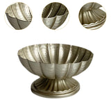 Maxbell Metal Vase Vintage Table Centerpiece Footed Bowl Vase for Wedding Home Party 18x10cm