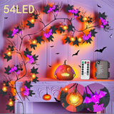 Maxbell Halloween Pumpkin String Lights Unique Waterproof for Outside Harvest Window 1.80m