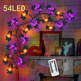 Maxbell Halloween Pumpkin String Lights Unique Waterproof for Outside Harvest Window 1.80m