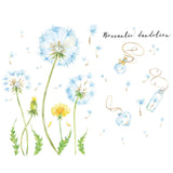 Maxbell Dandelion Grass Wall Sticker Boho Flower Wall Sticker for Bedroom Home Decor