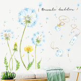 Maxbell Dandelion Grass Wall Sticker Boho Flower Wall Sticker for Bedroom Home Decor