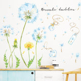 Maxbell Dandelion Grass Wall Sticker Boho Flower Wall Sticker for Bedroom Home Decor