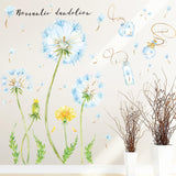 Maxbell Dandelion Grass Wall Sticker Boho Flower Wall Sticker for Bedroom Home Decor