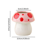 Maxbell Mushroom Ceramic Makeup Brushes Cup Container for Office School Gift Pink