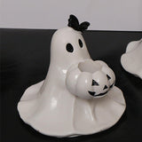 Maxbell Halloween Ghost Figurine Mini Halloween Decoration for Porch Indoor Tabletop Style B