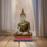 Maxbell Thailand Buddha Statue Thai Buddha Figurine Gift for Living Room Desk Indoor