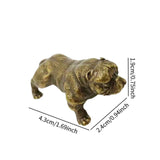 Maxbell Dog Figurine Craft Mini Ideal Gift Sturdy Sculpture for Cabinet Bedroom Home Copper