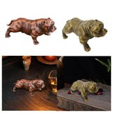 Maxbell Dog Figurine Craft Mini Ideal Gift Sturdy Sculpture for Cabinet Bedroom Home Copper