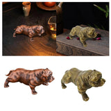 Maxbell Dog Figurine Craft Mini Ideal Gift Sturdy Sculpture for Cabinet Bedroom Home Copper