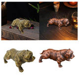 Maxbell Dog Figurine Craft Mini Ideal Gift Sturdy Sculpture for Cabinet Bedroom Home Copper