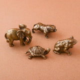 Maxbell Dog Figurine Craft Mini Ideal Gift Sturdy Sculpture for Cabinet Bedroom Home Copper