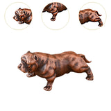Maxbell Dog Figurine Craft Mini Ideal Gift Sturdy Sculpture for Cabinet Bedroom Home Bronze