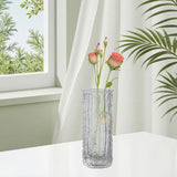 Maxbell Clear Glass Vase Indoor Plants Floral Arrangement Ornament for Desktop Table