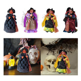 Maxbell Halloween Witch Decoration Party Prop for Mantel Table Centerpiece Fireplace Black Gray Dress