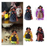 Maxbell Halloween Witch Decoration Party Prop for Mantel Table Centerpiece Fireplace Black Gray Dress