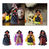 Maxbell Halloween Witch Decoration Party Prop for Mantel Table Centerpiece Fireplace Black Gray Dress