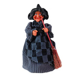 Maxbell Halloween Witch Decoration Party Prop for Mantel Table Centerpiece Fireplace Black Gray Dress