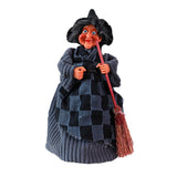 Maxbell Halloween Witch Decoration Party Prop for Mantel Table Centerpiece Fireplace Black Gray Dress