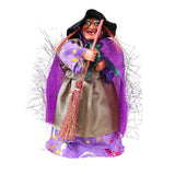 Maxbell Halloween Witch Decoration Party Prop for Mantel Table Centerpiece Fireplace Purple Cape