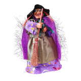 Maxbell Halloween Witch Decoration Party Prop for Mantel Table Centerpiece Fireplace Purple Cape
