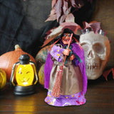 Maxbell Halloween Witch Decoration Party Prop for Mantel Table Centerpiece Fireplace Purple Cape