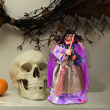 Maxbell Halloween Witch Decoration Party Prop for Mantel Table Centerpiece Fireplace Purple Cape