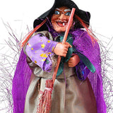 Maxbell Halloween Witch Decoration Party Prop for Mantel Table Centerpiece Fireplace Purple Cape