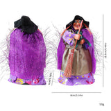 Maxbell Halloween Witch Decoration Party Prop for Mantel Table Centerpiece Fireplace Purple Cape