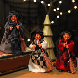 Maxbell Halloween Witch Decoration Party Prop for Mantel Table Centerpiece Fireplace Gold Cape