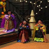 Maxbell Halloween Witch Decoration Party Prop for Mantel Table Centerpiece Fireplace Gold Cape