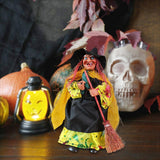 Maxbell Halloween Witch Decoration Party Prop for Mantel Table Centerpiece Fireplace Gold Cape
