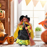 Maxbell Halloween Witch Decoration Party Prop for Mantel Table Centerpiece Fireplace Gold Cape