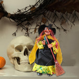 Maxbell Halloween Witch Decoration Party Prop for Mantel Table Centerpiece Fireplace Gold Cape