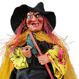 Maxbell Halloween Witch Decoration Party Prop for Mantel Table Centerpiece Fireplace Gold Cape