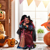 Maxbell Halloween Witch Decoration Party Prop for Mantel Table Centerpiece Fireplace Black Cape